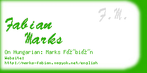 fabian marks business card
